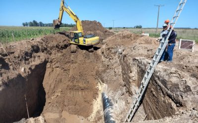 Acueducto Oeste: se trabaja en la colocación de válvulas y empalmes secundarios previo a su conexión con el Sistema Norte