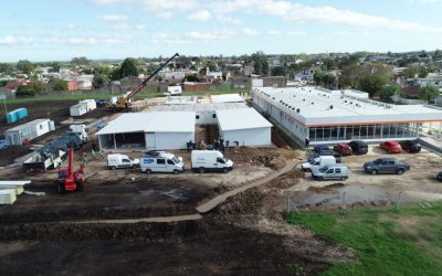 Obras Sanitarias realiza su aporte en la construcción del Hospital Modular que llevan adelante el Municipio de General Pueyrredon junto al Gobierno Nacional y Provincial