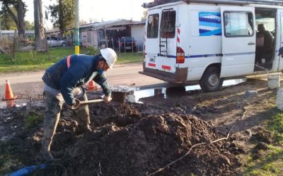 Comenzó la construcción de un conducto pluvial en “López de Gomara”