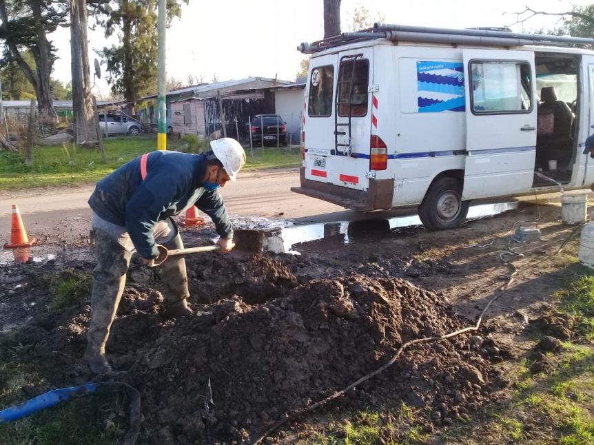 Comenzó la construcción de un conducto pluvial en “López de Gomara”