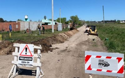 Continúan las obras de ampliación de la red de agua en zona norte