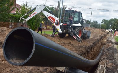 Etapa final de la obra que reforzará el servicio de agua en zona norte